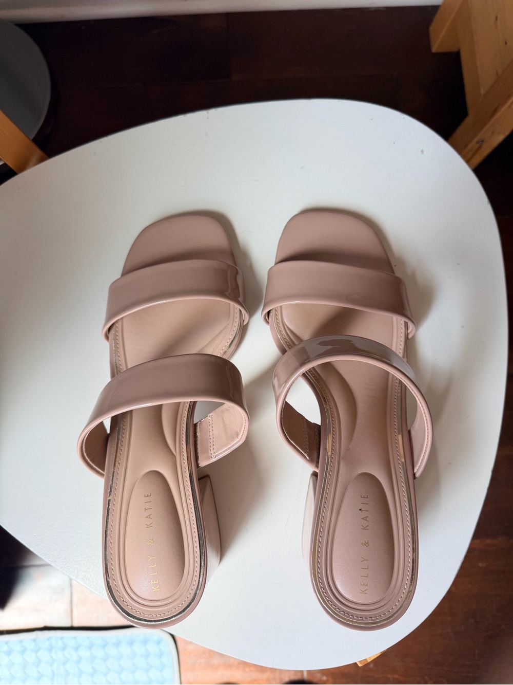 Kelly & Katie Dusty Pink Double-Strap Slide Mules